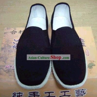 Chinese Hand Made Folk Black Shoes