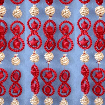 Chinese Hand Made Folk Wheat Stalk Curtain 5