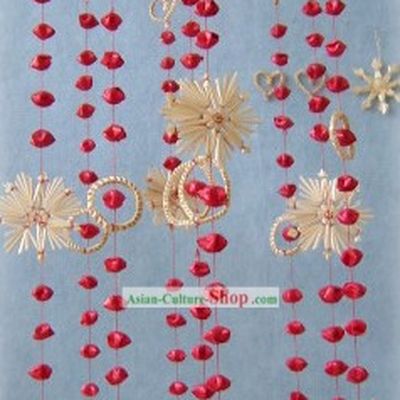 Chinese Hand Made Folk Wheat Stalk Long Windbell