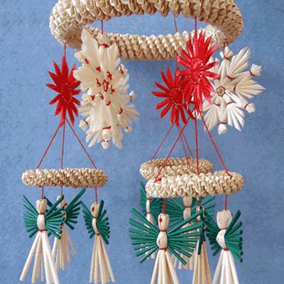 China Hand Made Wheat Stalk Windbell-Happy Angel