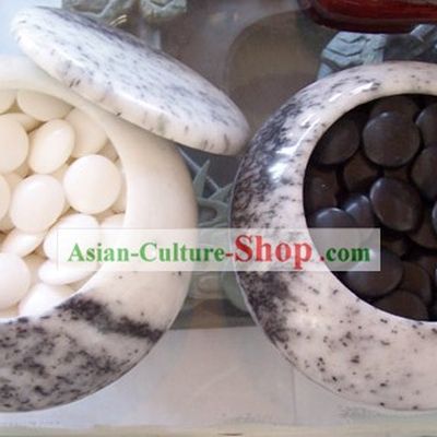 Chinese Shuang White Marble I-go