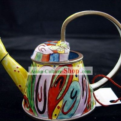 Chinese Hand Painted Enamel Watering Pot
