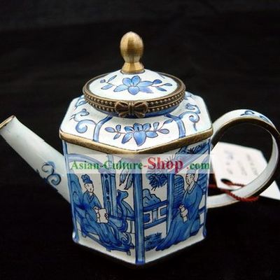 Chinese Classic Hand Painted Enamel Kettle-Back to Tang Dynasty
