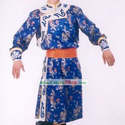 Chinese Traditional Mongolia Prince Costumes and Hat Complete Set