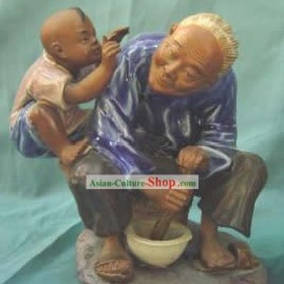 Chinese Porcelain Figurine from Shi Wan-Love of Grandmother