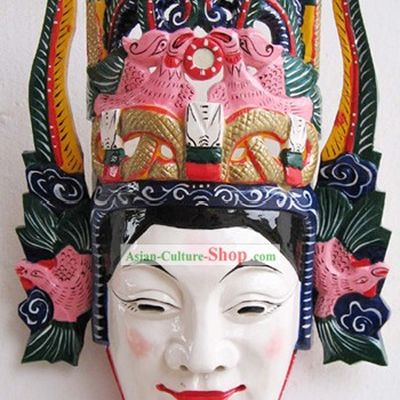 Chinese Classic Woodcarving Collectible-Ancient Folk Drama Man Mask