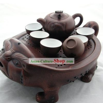 China Dragon Head Fish Body Beast Plate Kungfu Tea Set
