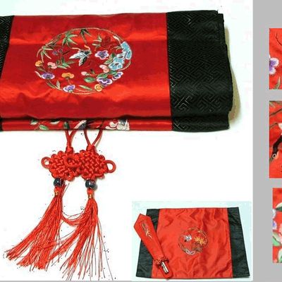 Chinese Traditional Handmade Embroidery Table Runner