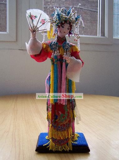 Chinese Peking Classic Silk Figurine-Mu Guiying