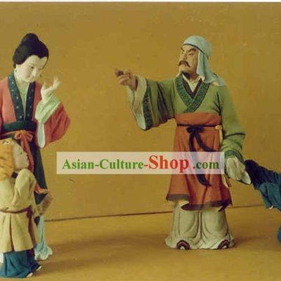 Hand Painted Sculpture Arts of Clay Figurine Zhang-lash Luhua
