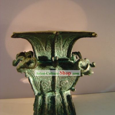 Chinese Classic Archaize Bronze Ware-Four Sheep Fang Zun