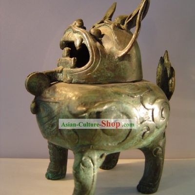 China Classic Archaize Bronze Ware-Kylin(Qi Lin) Kettle