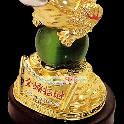Chinese Classic Gold Toad Bringing Treasures and Fortunes