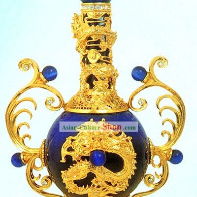 China Stunning Gold Dragon Vase