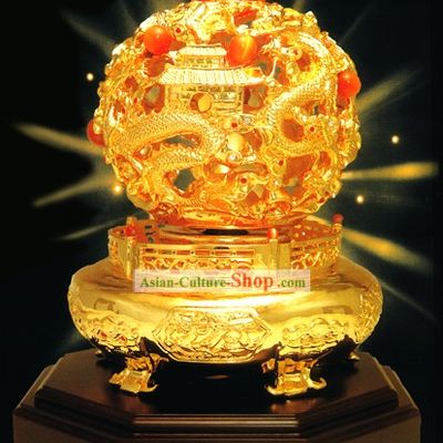 Chinese Classic Gold Dragons Lucky and Wealthy Ball