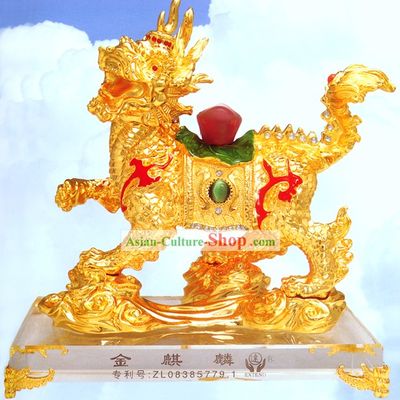 Chinese Classic Lucky Gold Kylin(Qi Lin)