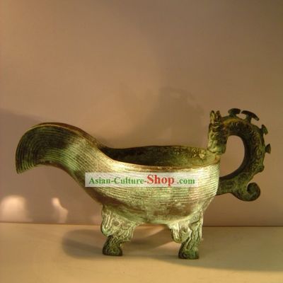 Chinese Classic Archaize Bronze Ware-Xizhou Dynasty Wine Vessel
