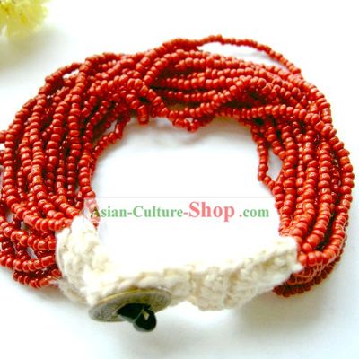 Mysterious Tibet Lucky Red Coral Bracelet