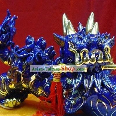 Chinese Stunning Blue Lion King