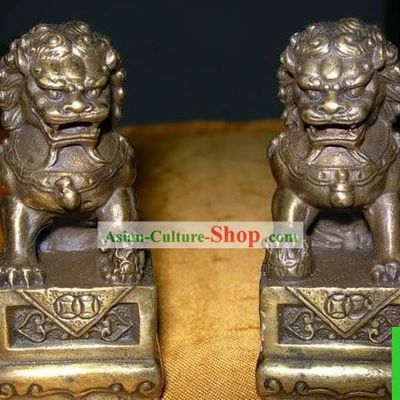 Chinese Classic Brass Lion King