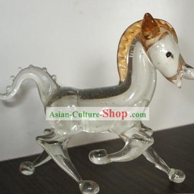 Chinese Classic Coloured Glaze Works-Yellow Horse