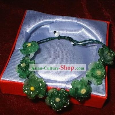 Chinese Ancient Style Coloured Glaze Flower Bracelet