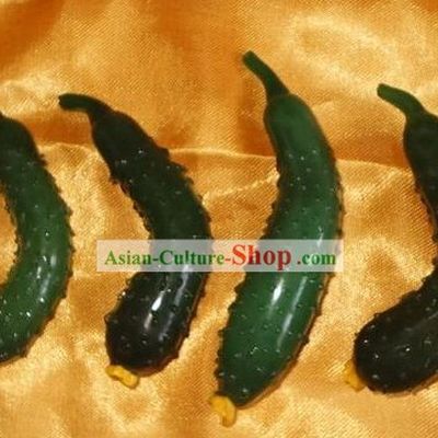 Chinese Classic Coloured Glaze Works-Cucumber(four pieces set)
