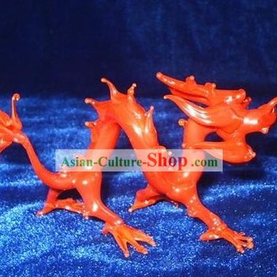 Chinese Classic Coloured Glaze Works-Red Dragon