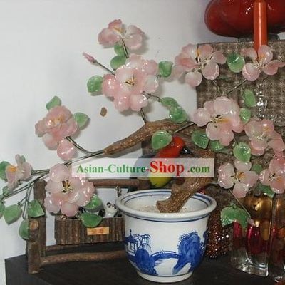 Chinese Classic Coloured Glaze Works-Pink Flowers Tree