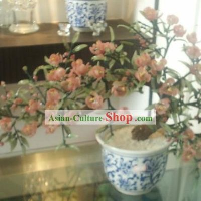 Chinese Classic Coloured Glaze Works-Welcome Spring Flower Tree