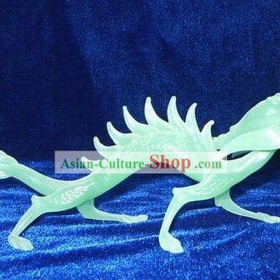 Chinese Classic Coloured Glaze Works-Lucky Green Dragon