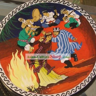 Chinese Classic Hand Painted Colorful Tambourine(Drum)