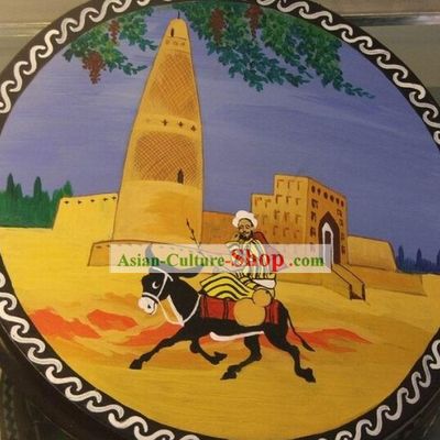 Chinese Classic Hand Painted Colorful Tambourine(Drum)-A Fan Ti