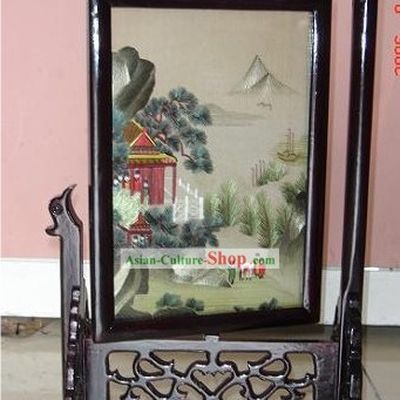 Chinese Classic Double-Sided Embroidery Handicraft-Ancient Landscape