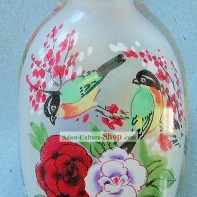 Chinese Classical Snuff Bottle With Inside Painting-Birds and Flowers 1