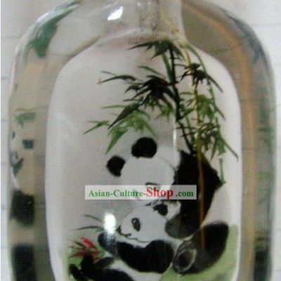 Chinese Classical Snuff Bottle With Inside Painting-Pandas