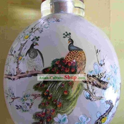 Chinese Classical Snuff Bottle With Inside Painting-Peacock