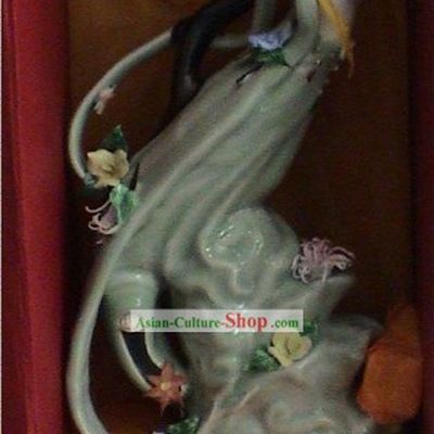 Chinese Stunning Ceramics Statue Collectible-Fei Tian(Flying Fairy)