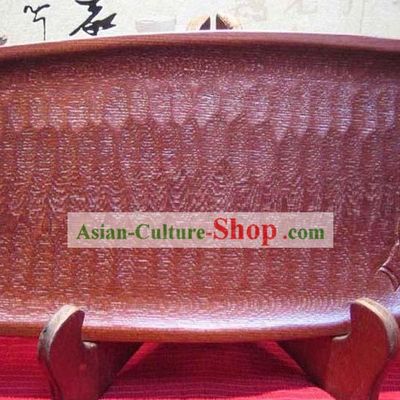 Chinese Hand Made Fish Shape Wooden Tea Table