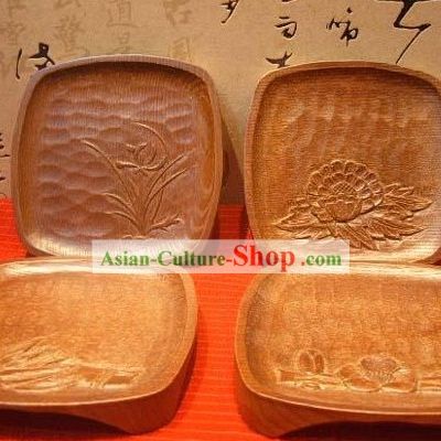 Chinese Hand Made Wooden Tablemat Set (4 Pieces)