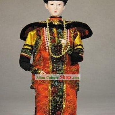 Handmade Peking Silk Figurine Doll - Chinese Empress of Qing Dynasty