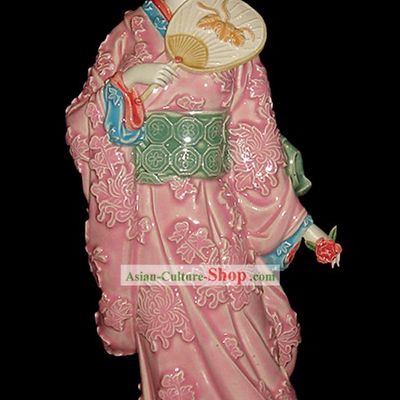 Chinese Stunning Porcelain Collectibles-Japanese Woman with Kimono