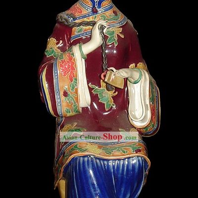 Chinese Stunning Colourful Porcelain Collectibles-Ancient Making Up Beauty