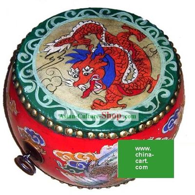 Chinese Coloured Drawing Riches and Honours Peony Tang Gu(Drum)