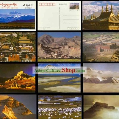 China Classic Tibet Scene Postcards Set (10 Pieces)