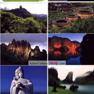 China Classic Fujian Scene Postcards Set (10 Pieces)