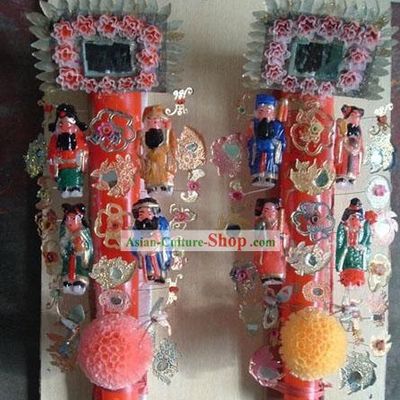 100 Percent Hand Made Chinese Classic Palace Dragon and Phoenix Candle Flowr-Eight Immortals in the Legend