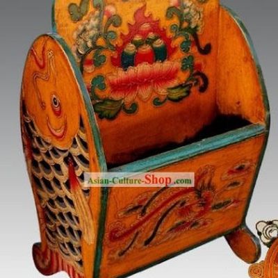 Chinese Classic Yellow Phoenix Newspaper Box
