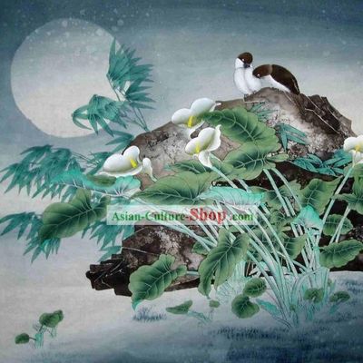 Traditional Chinese Painting by Li Xing-Under the Moon