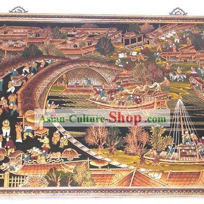 Chinese Classic Wood Works-Qing Ming Shang He Tu